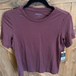 NOBULL Women's Blended Merino Wool Tee Redwood Large